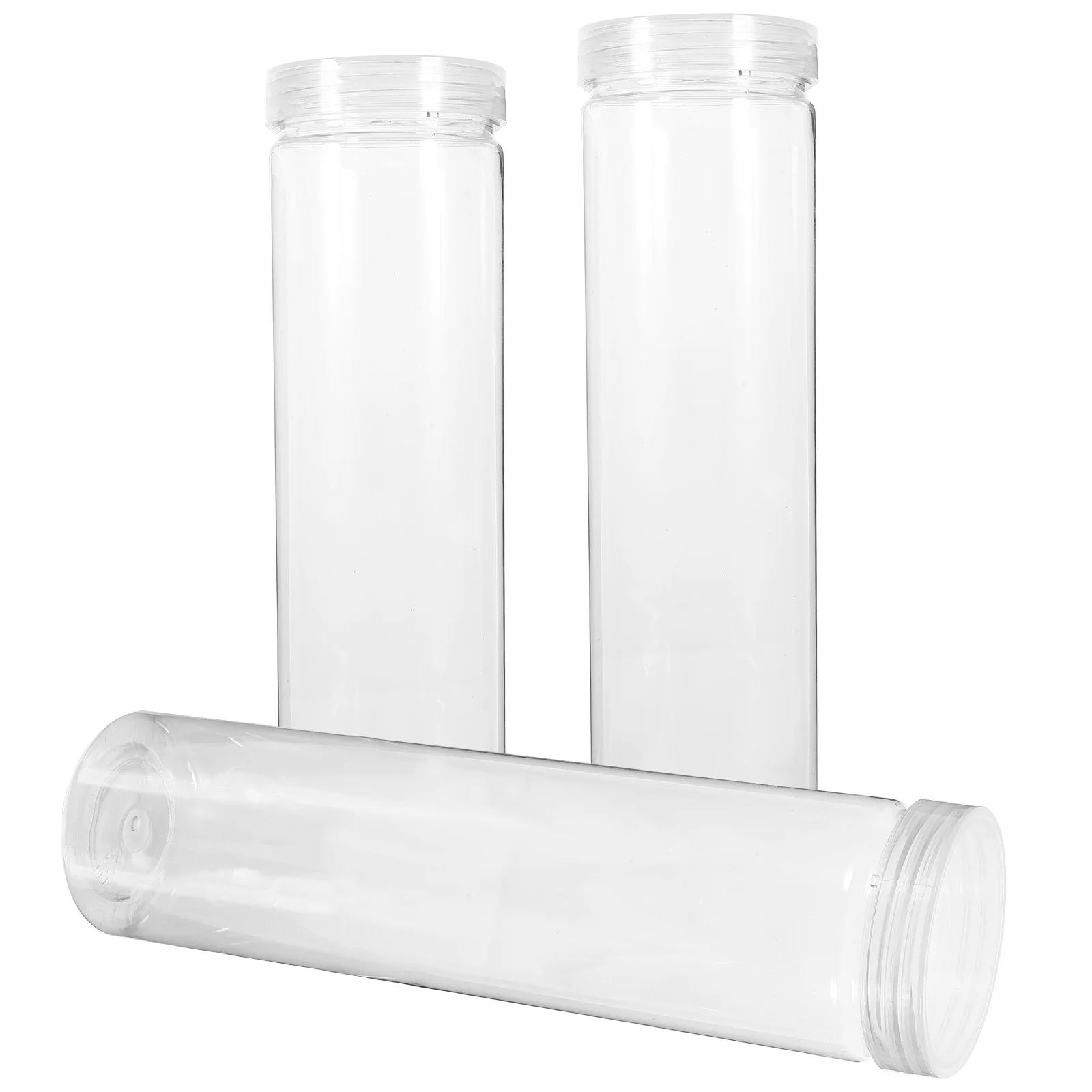 3Pcs Storage Jars Airtight Plastic Containers Kitchen Pantry Containers for Nuts Grains Sugar Cereal Storage Empty Plastic Jars