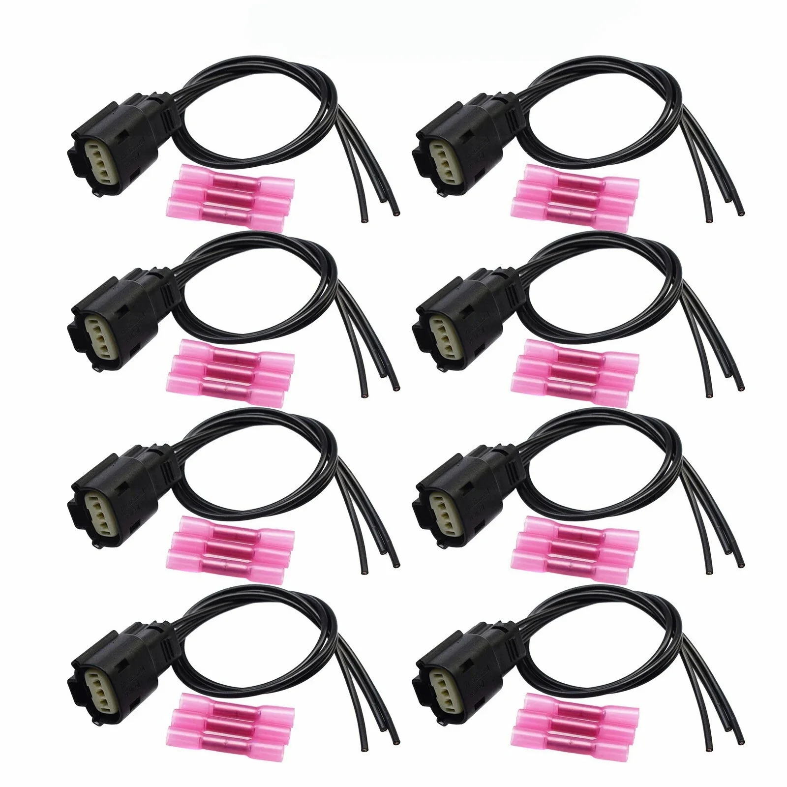

8PCS Ignition Coil Connector Kit Cable Wire For Ford V6 V8 For Flex For F150