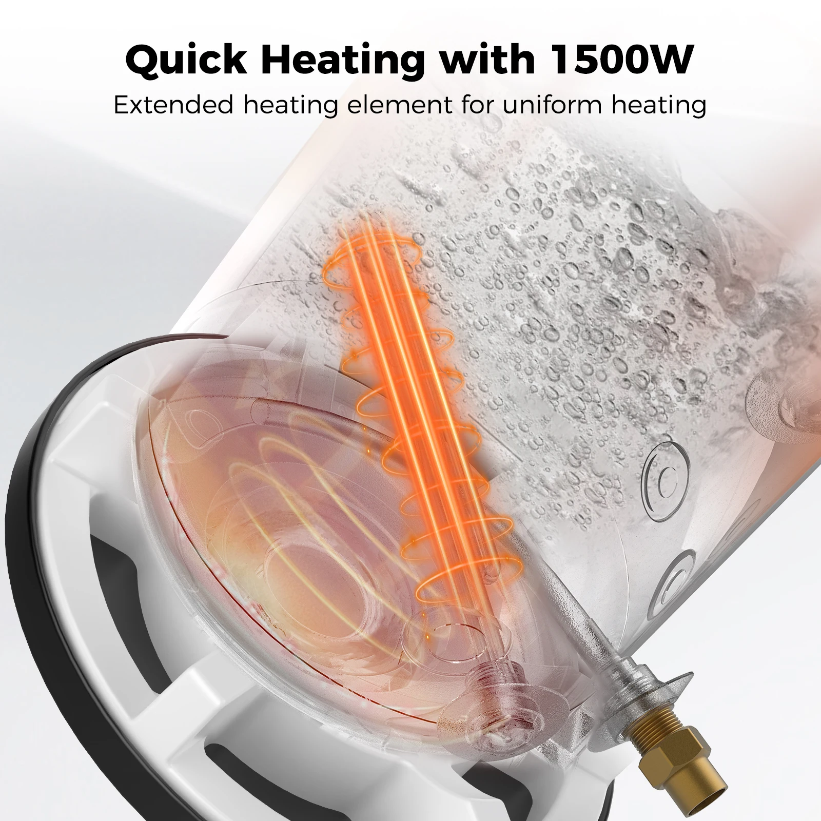 CAMPLUX ME100B 10Gallon Electric Tank Hot Water Heater 120V 1500W Point Of Use Adjustable Thermostat Compact Energy Saving