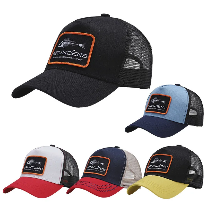 Embroidered Baseball Cap Mesh Visor Cap Summer Breathable Sun Hat Cross-Border Hat European and American Trucker Hat
