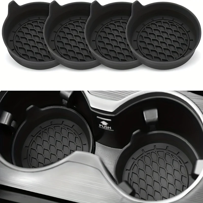 2/4 Stück Auto-Untersetzer, Wasserdichte Universal-Untersetzer für die Mittelkonsole, Getränkehalter-Pads