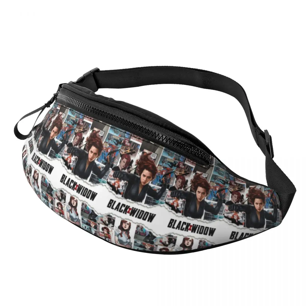 

Custom Black Widow Wallpaper Fanny Pack Men Women Crossbody Waist Bag for Running Phone Money Pouch