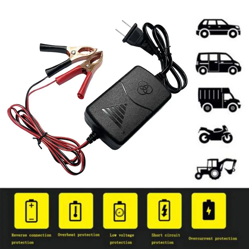 12V Automatic Car Battery Trickle Charger For Van Motorhome Caravan Motorbike Motorcycle car battery charger 12v solar panel portable waterproof power trickle battery charger and maintainer plug and play solar power