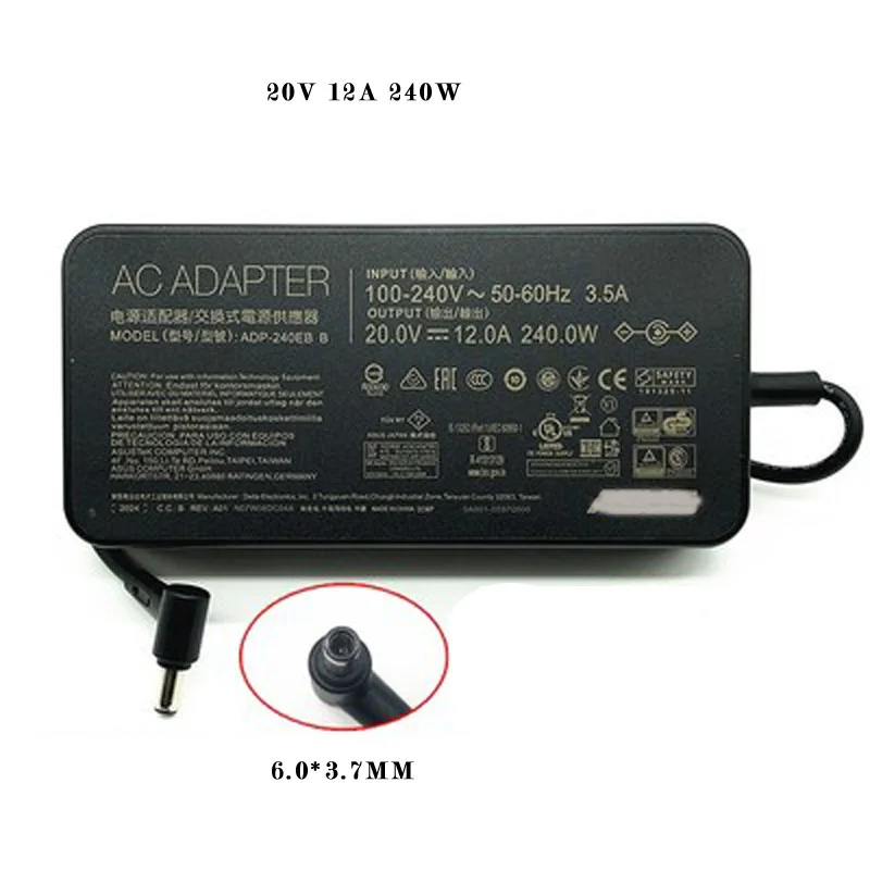 

New Original 20V 12A 240W 6.0*3.7mm Adapter For ASUS ROG Ice Blade Notebook ADP-240EB B Power Supply