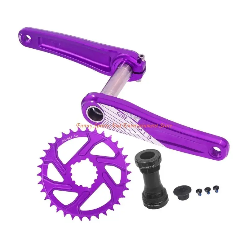 C4DE Aluminium-Kurbelgarnitur, 47,1 mm breiter Arm, 24 mm Chromoly für sichere Installation, Single Speed – Detail 3
