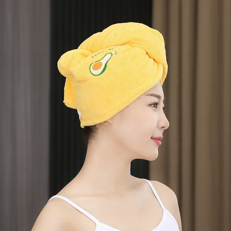 

Hair Towel Women Magic Microfiber Shower Bathroom Bath Hat Solid Towel Quick-dry Soft Absorption Hair Head Drying Cap