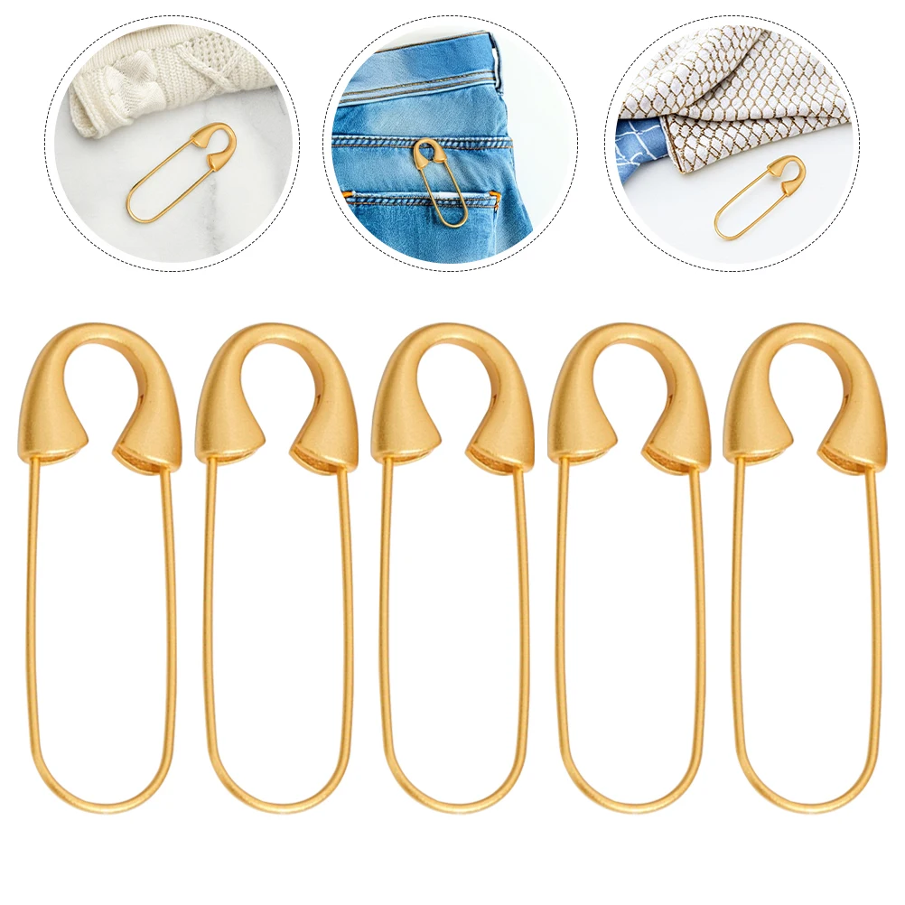 5 Pcs Gold Pin Clothing Fixing DIY Brooch Safety Heavy Duty Fixed Backpack Bride