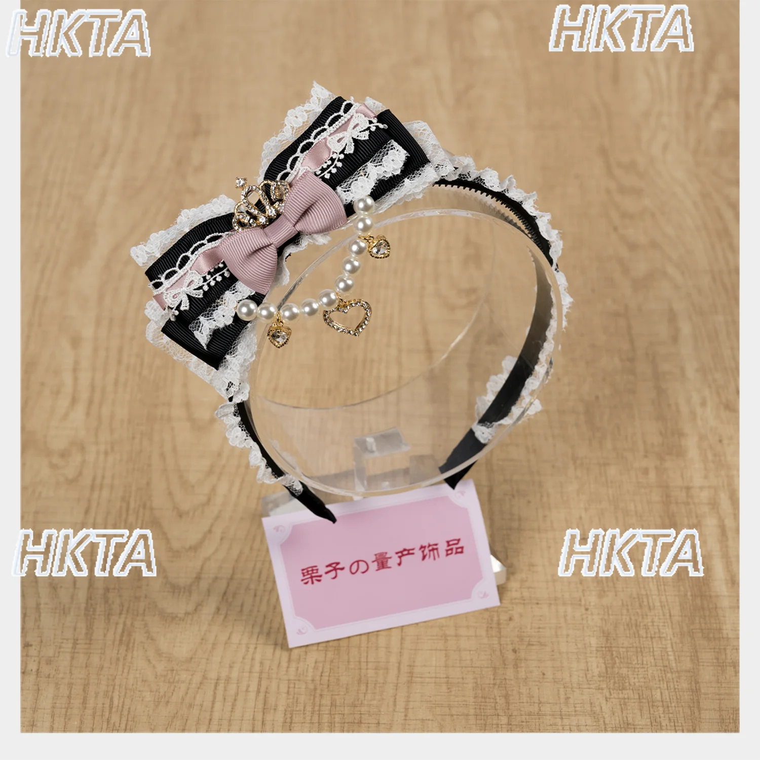 Handmade Japanese Lace Series Mass-Produced Chocolate Matching Headband 3D Bow Lolita KC Headband Girl Hairpin Hair Accessories