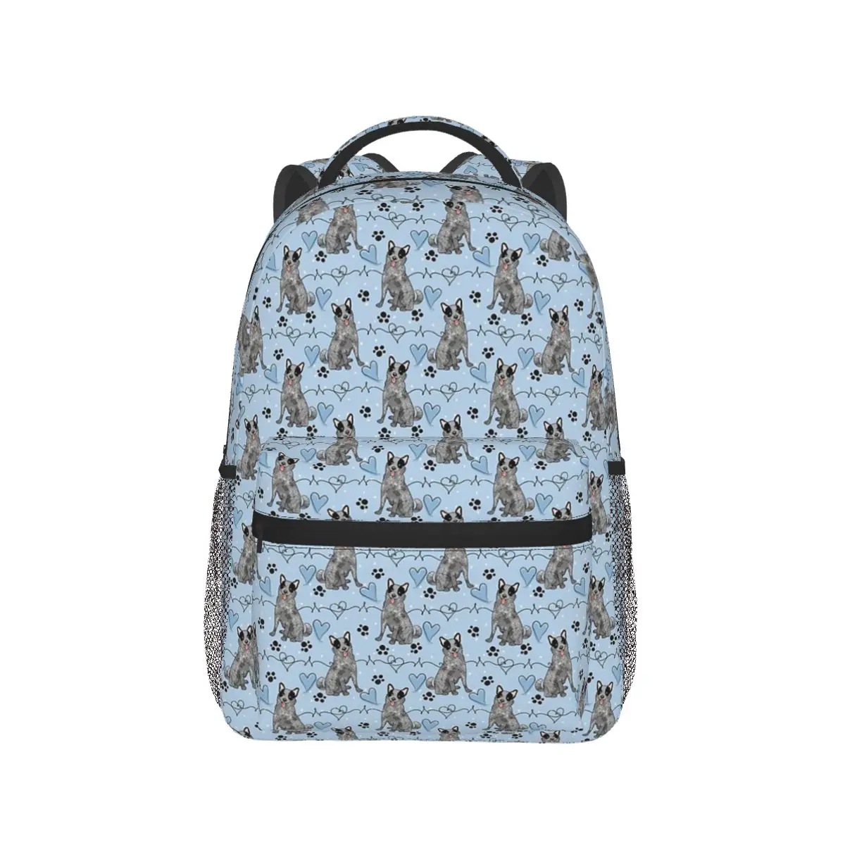 LOVE Blue Heeler Australian Cattle Dog Backpack Hot Sale Daypack Large Capacity BookBag School Bag Shoulder Bags for Men Women