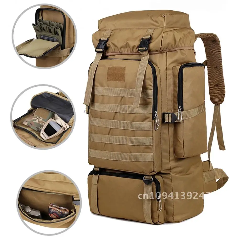 Zaino da viaggio Borsa impermeabile per uomo Grande escursionismo Arrampicata turistico Borsa da esterno Zaino da campeggio Sport Alpinismo