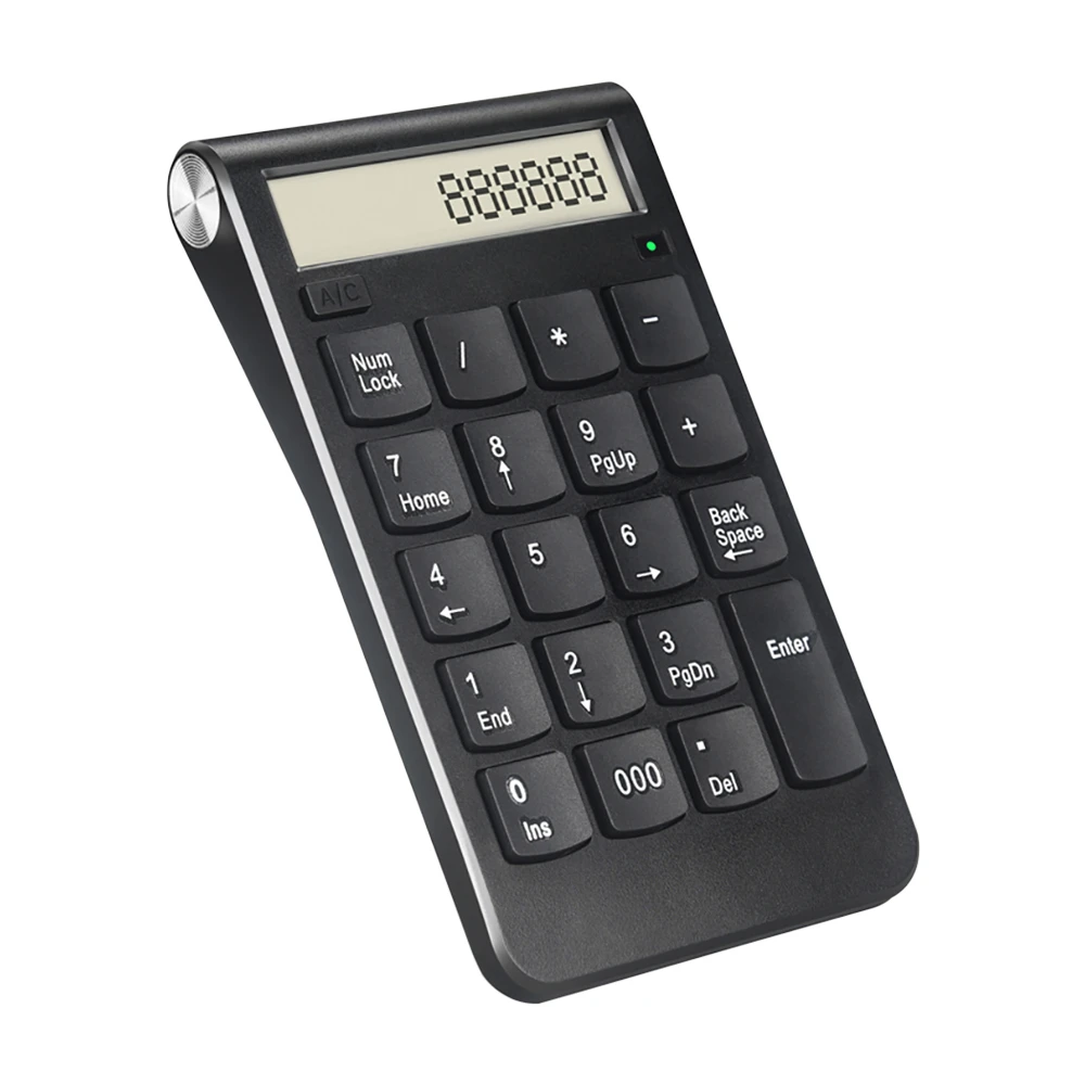 19 مفتاحًا لاسلكيًا 2.4G USB رقم لوحة المفاتيح/آلة حاسبة مع شاشة ديجيتال قابلة لإعادة الشحن لوحة مفاتيح ذكية رقمية صغيرة مستلزمات مكتبية #5