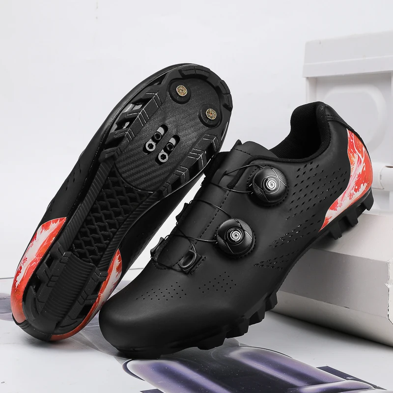 Women Off-road Mountain Bicycle Shoe Self-locking Cycling Shoes Men MTB Footwear Dirt Road Bike Shoes Flat Speed Cycling Sneaker