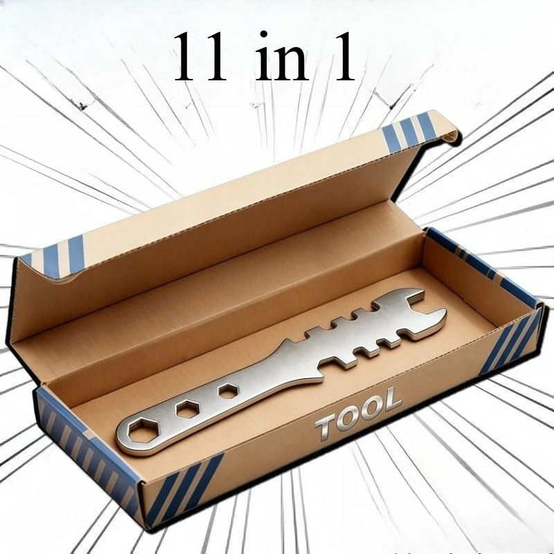 Thickened carbon steel multifunctional universal open plum hexagon fork screw wrench electric vehicle maintenance tool