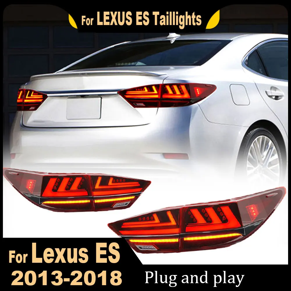 A pair Tail Lamps For Lexus ES ES200 ES350 ES250 ES300h 2013 2014 2015-2018 Car Taillight LED Dynamic Turn Signal Brake Light