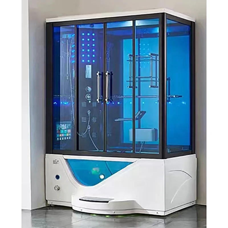 Precio de fábrica, mueble de ducha de baño de pie con masaje de hidromasaje completo, cabina de baño de vapor Hammam