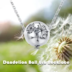 Urn Necklace for Women Ashes Dandelion Cremation Necklace for Human & Pet Ashes - Memorial Jewelry Hold Loved Ones's Ashes