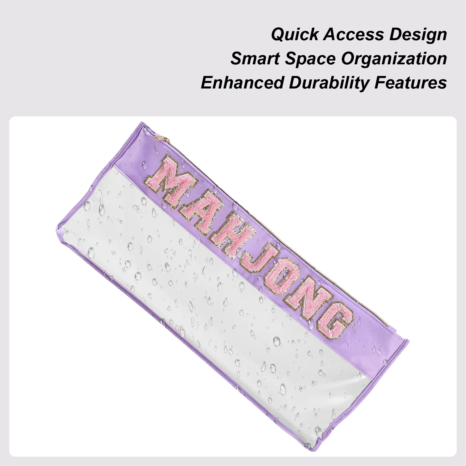 

Mahjong Storage Bag Clear Tile Carrying Bag Mahjong Case Protective Holder Transparent Case For Studio Outdoor Daily Game Night