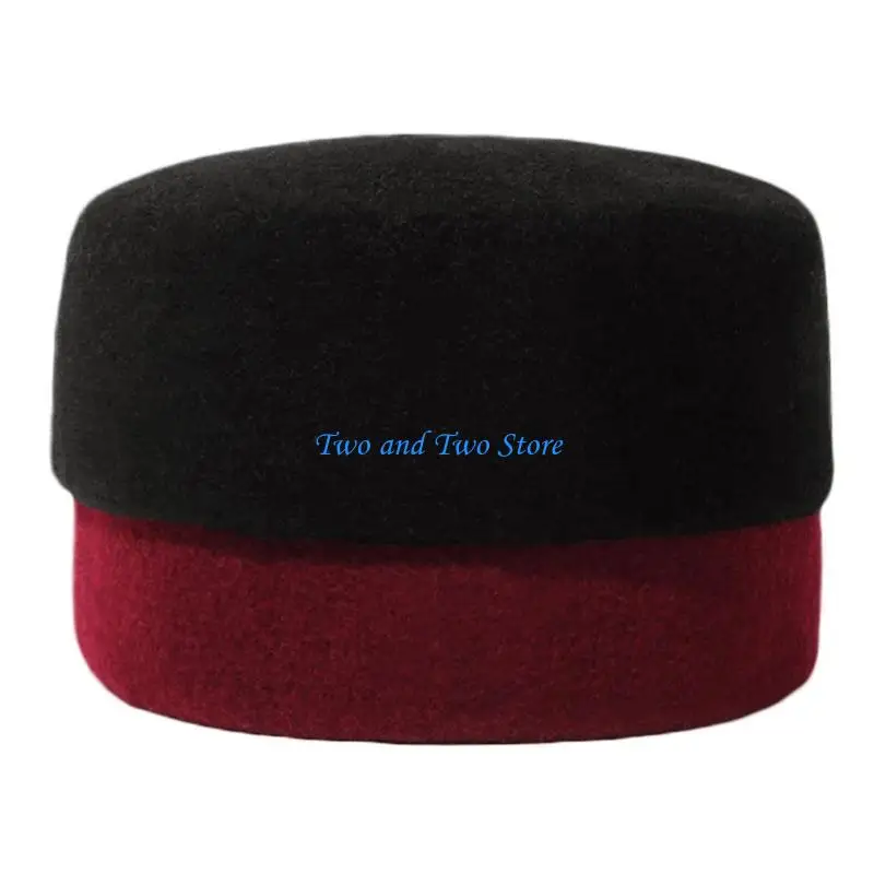 HX6F Модная и удобная шерстяная шапка Красивая мусульманская шапка унисекс Традиционная подходит для повседневной носки