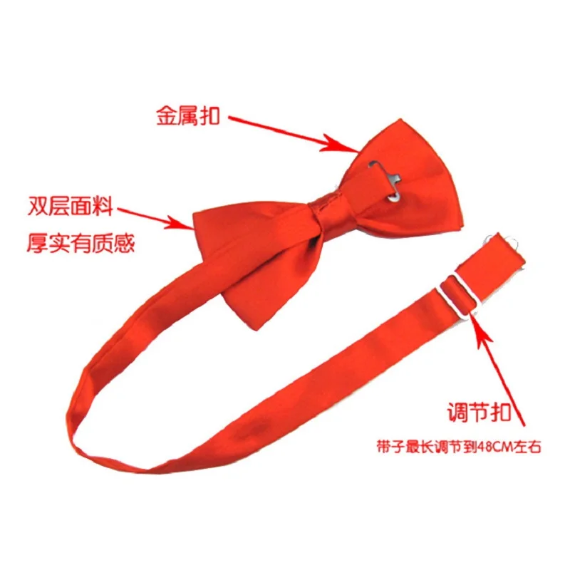 Korean Kids Bowtie For Boys Gril Baby Children Solid Color Bow Tie Reusable Business Fashion Bow Tie Accessories