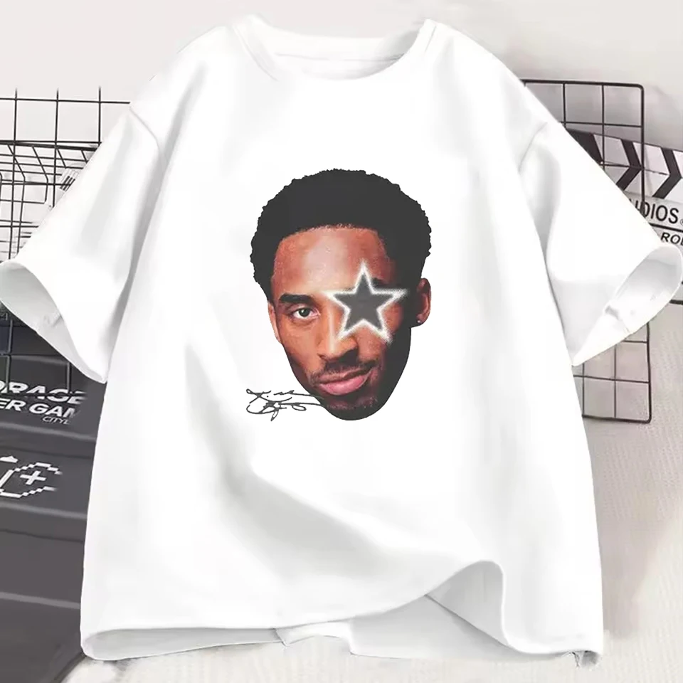 Kobe Bryant Draft Day Big Head Graphic Pattern Men WomenT-Shirt Streetwear Street Fashion Harajuku Short Sleeved Unisex Top Tees