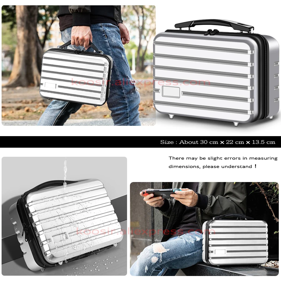 Nintend Switch Plastic Hard Carrying Case Large Storage Box Tote Bag For Nintendo Switch OLED Accessories + Screen Tempered Film