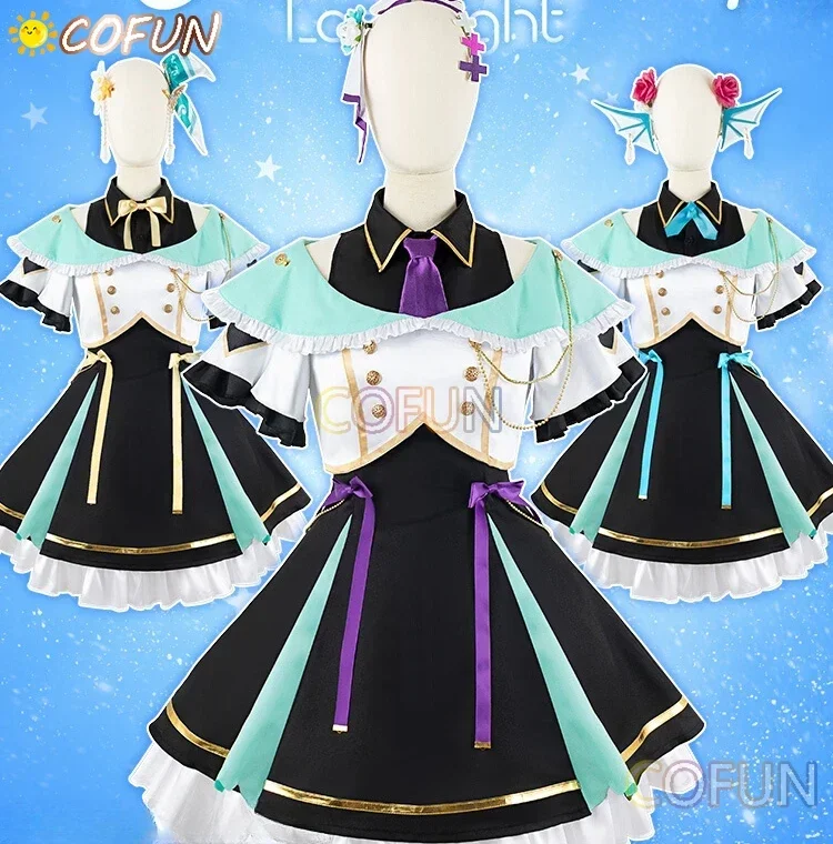 COFUN Vtuber Elira Pendora/ Finana /Pomu Rainpuff Cosplay Costume Halloween Outfits Women Dress