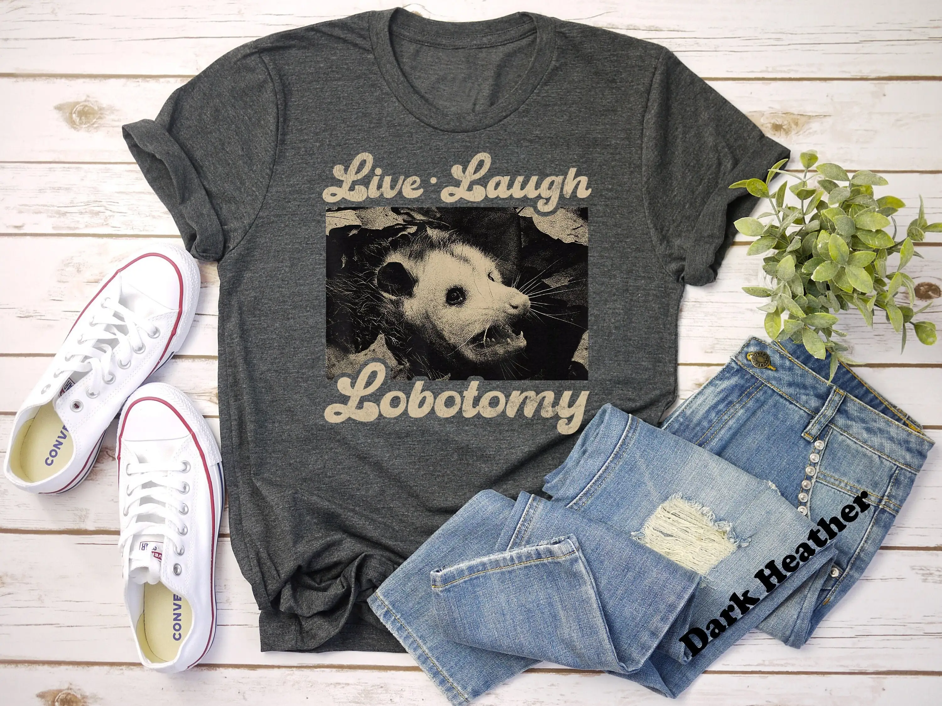 Live Laugh Lobotomy Opossum Meme T Shirt Raccoon Tanuki Opossums Lover Possums Funny Eat Trash Possum