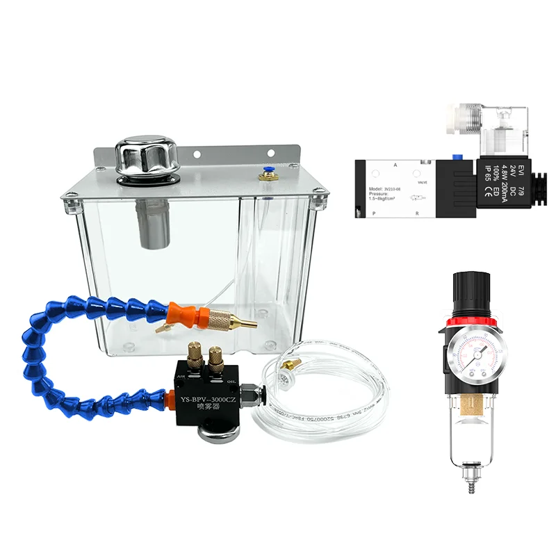 Lubrication Water Box 3L Lubrication Spray System Coolant Pump Mist Sprayer with Filter Lathe Milling Drill Engraving Oil Tank