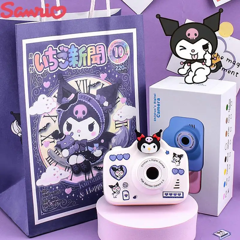 Sanrio Ccd Camera Kuromi 4800w High-Definition Pixel Mini Portable Built-In Game Music Taste Filter Anti Blue Light Holiday Gift