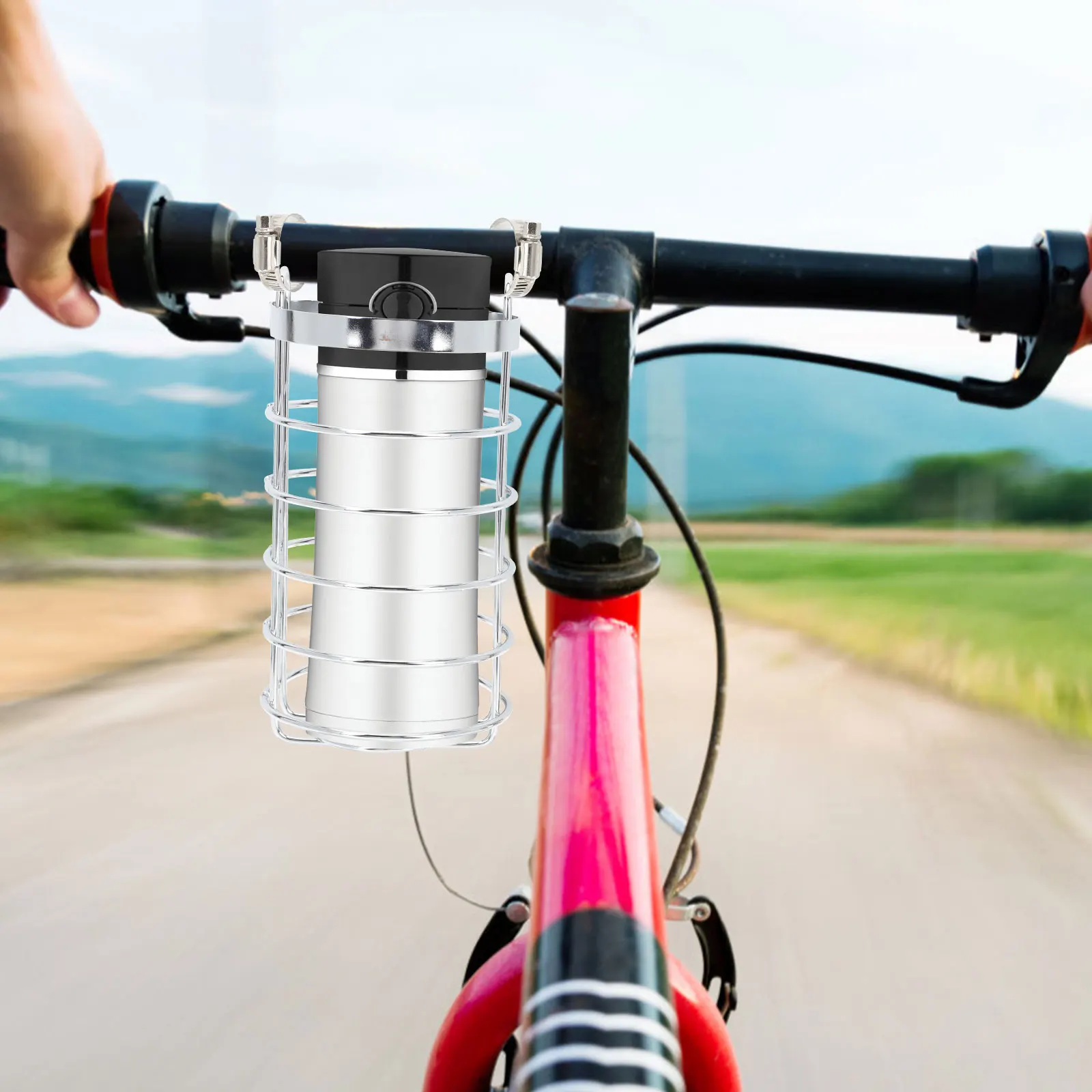 

Cup Holder for Bike Motorcycle Electric Water Bottle Carrier Stainless Steel Durable Smooth Practical Bike
