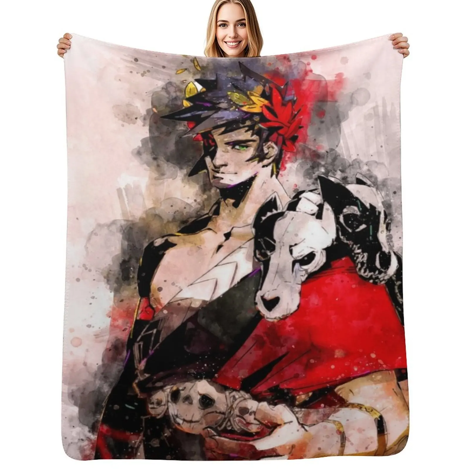 Zagreus - Hades (Watercolor) Throw Blanket Personalized Gift Comforter Sofa Soft Blankets Sofas Of Decoration Furrys Blankets