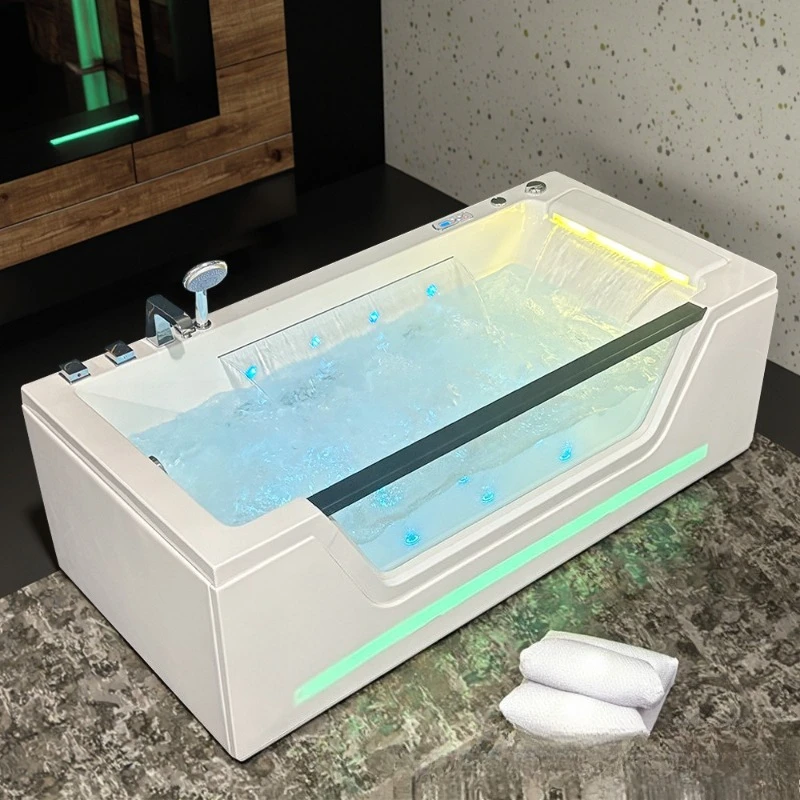 New acrylic double rectangular 1.8 meters massage surf hotel B & B large bathtub bubbles