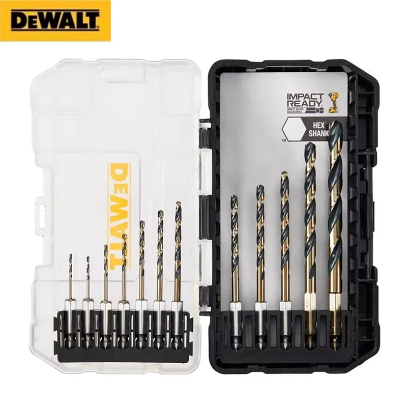 DEWALT 12 Pcs Black and Gold Drill Bit Set, Premium Finish Impact Driver Bit Set for Metal, Plastic and Wood (DWAH1182)