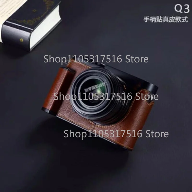 

Handmade Genuine Leather Camera Half Case Handle Bag Cover For Leica Q3 Q2 Q QP