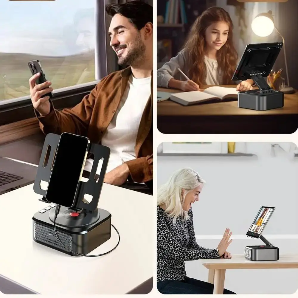 

K Song 3 in 1 Desk Tablet Stand Foldable High Sound Quality Broadcast Bracket Innovative Singing Smartphone Mount Living Room