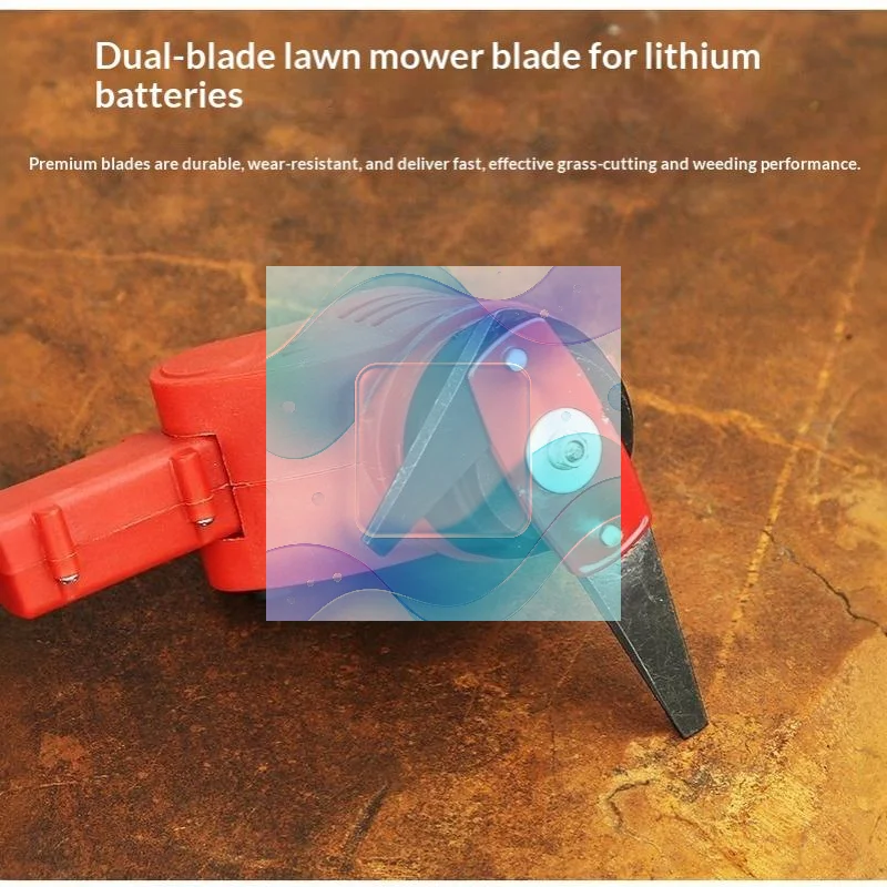 Lithium Grass Trimmer Head Lightweight Manganese Steel Dual Edge Weed Blade Portable Garden Accessory for Outdoor Weeding Trips