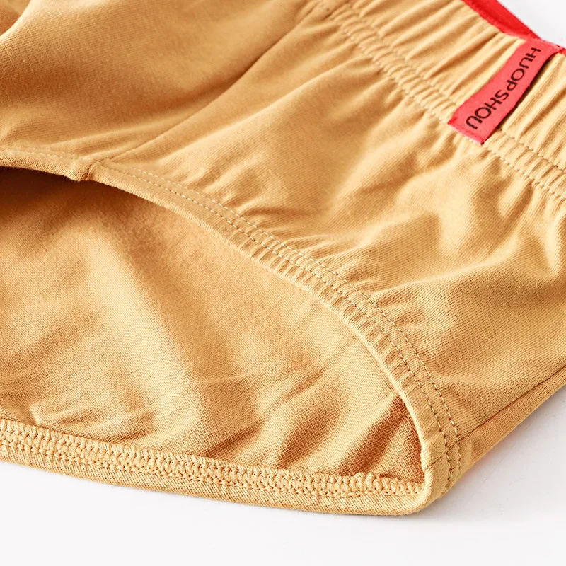 3PCS Solid Cotton Briefs Men's Convex Pouch Panties Youth Fasion Lingerie Low Rise Breathable Men's Comfortable Underwear Color