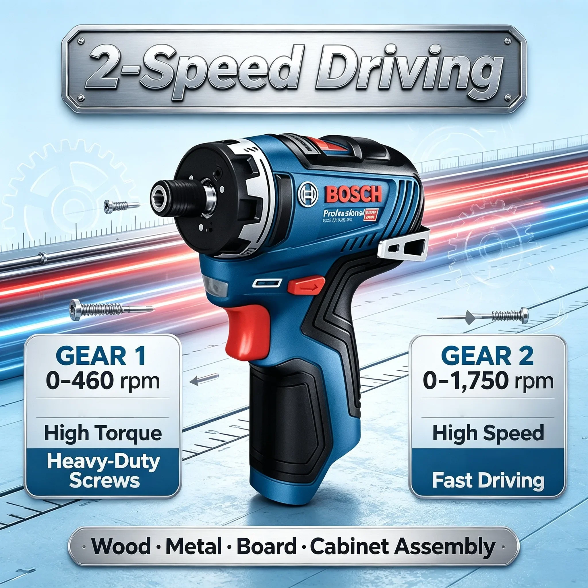 Bosch GSR 12V-35 HX 12V Li-ion Compact Power Screwdriver For Wood & Metal