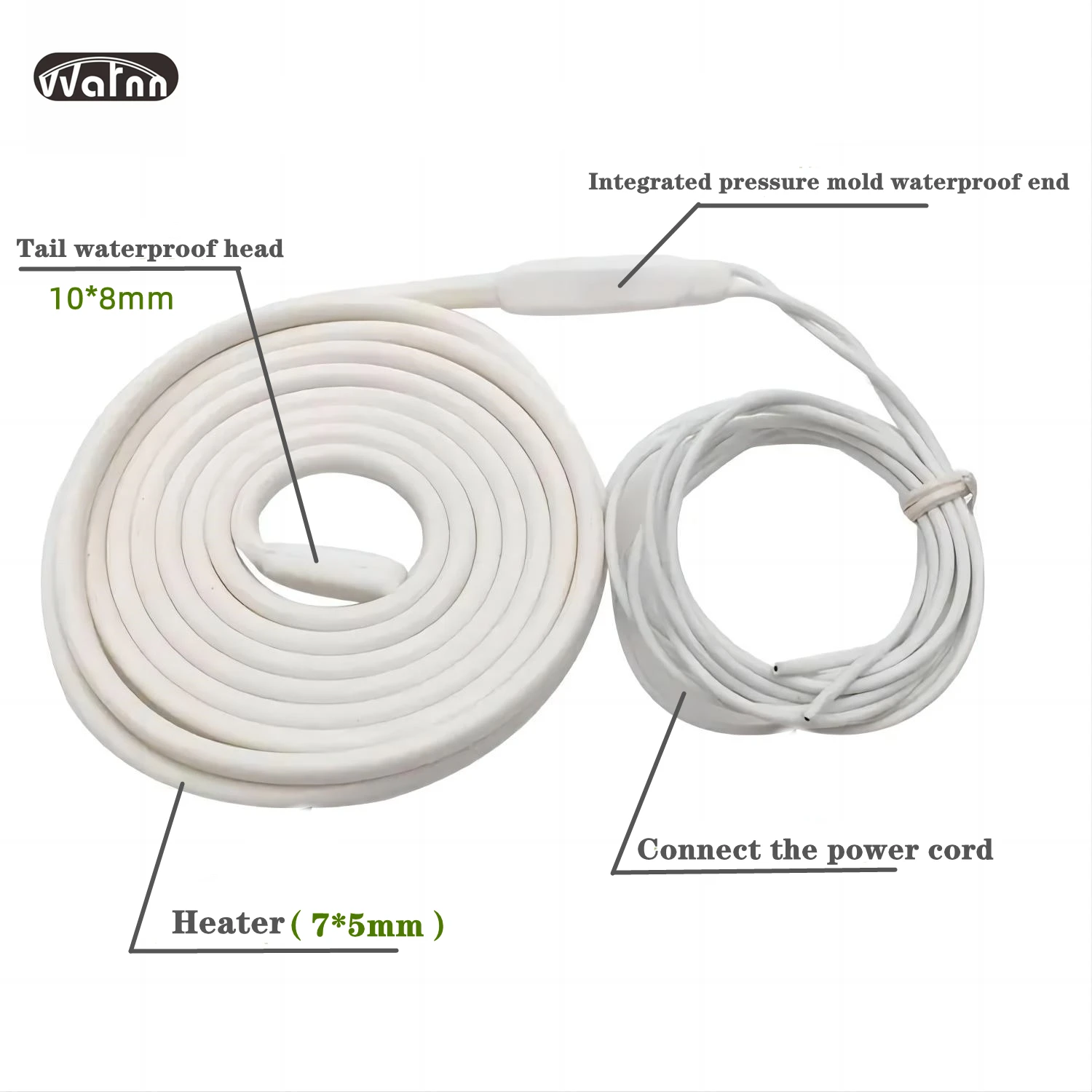 Defrost Heater Wire for Refrigeration, Cold Storage, Water Draining, Defroster, 220V,30w, 1.5m-20m, 45W-540W, 7x5mm -60C to 200C