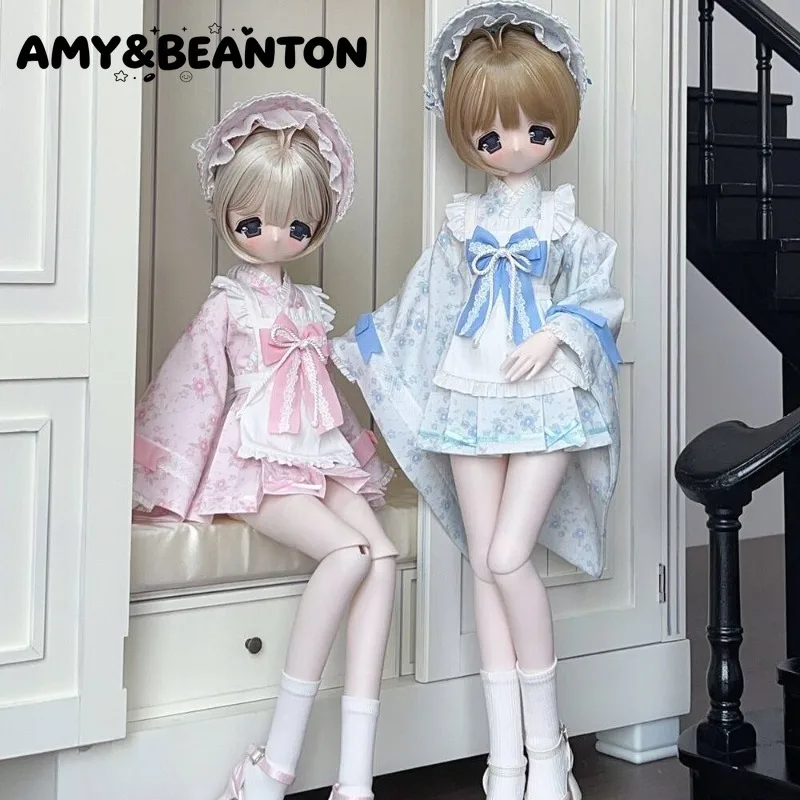 Japanese Lolita Style Maid BJD Doll Outfit Fit For Dali Normal 1/4 Chubby 1/4 CD2 Peko 1/4 Maid Costume Y2k Kawaii Dolls Clothes