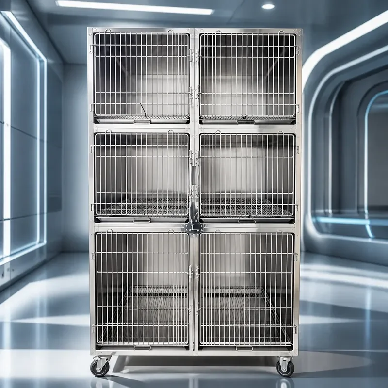 Customized 304 Stainless Steel Pet Cage for Hospital Inpatient and Foster Care Durable Dog Crate