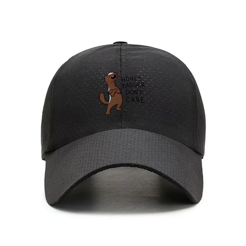 Honey Badger Dont Care Quick Dry Baseball Cap Adjustable Sports Hat Unisex