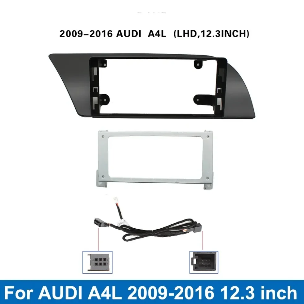 

ДЛЯ AD A4L 2009-2016 (левое колесо) 12,3 дюймов Автомобильный радиоприемник панель приборной панели устанавливаемая фаза консоль панель ободок GPS адаптер отделка