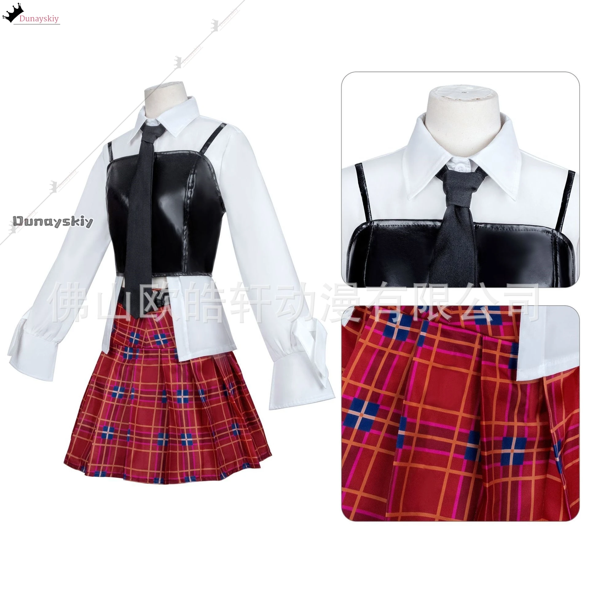 Anime DEVIL GAME Link Click Qiao Ling Cosplay Costume Wig Shoe Uniform Daily Clothing Halloween Disguise for Adult Women-платье-