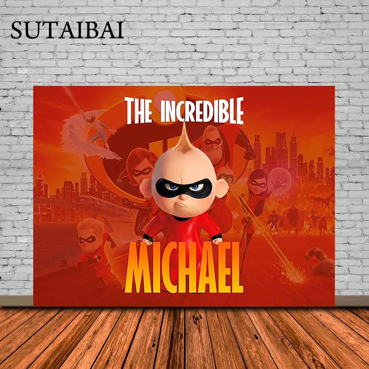 The Incredibles Tapestry Customize Background Photography Backdrop Birthday Party Decor Banner Tablecloth Baby Shower Supplies