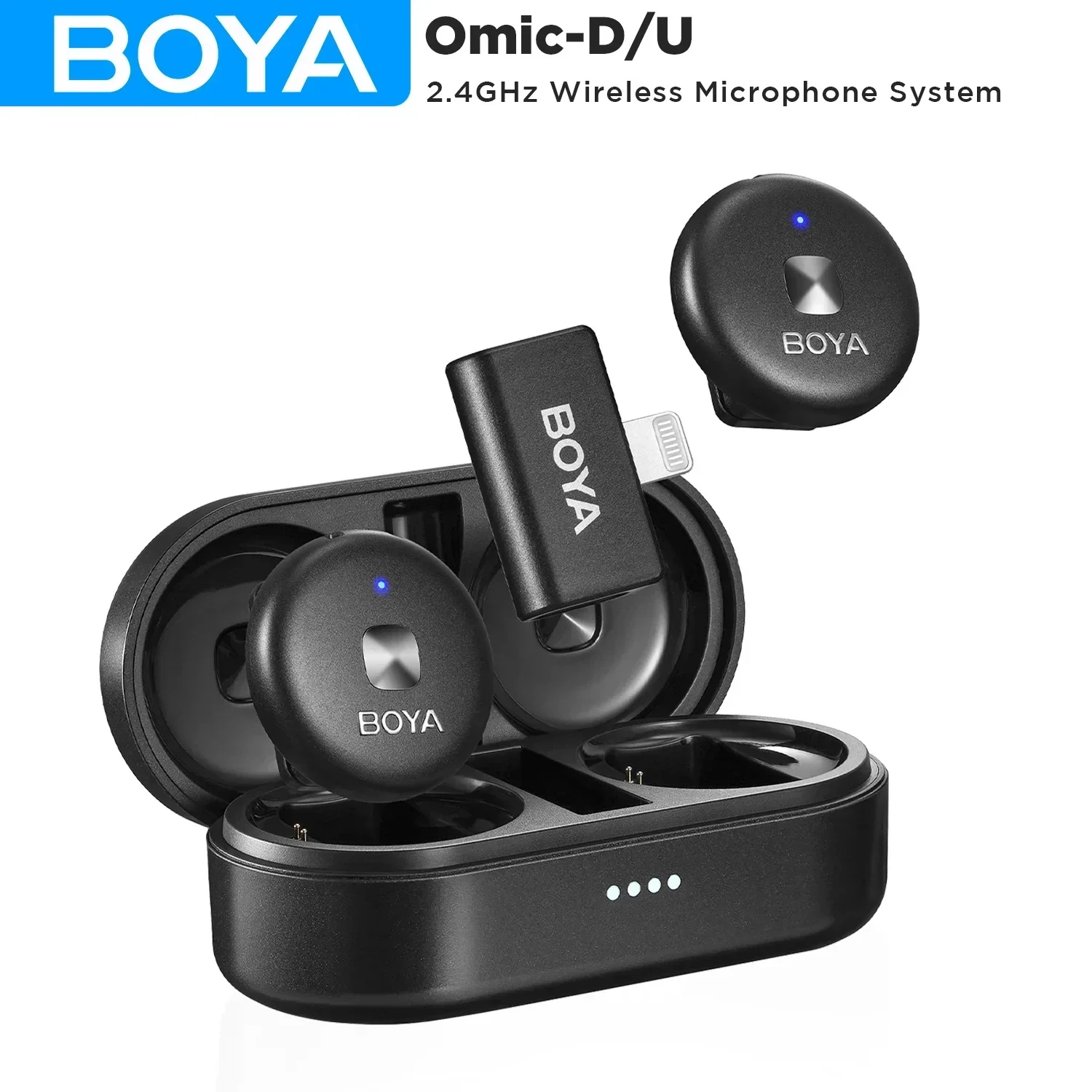 

BOYA Omic D/U Wireless Lavalier Lapel Microphone for iPhone iPad Android Type-C Devices Youtube Video Recording Streaming Vlog