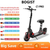 Bogist-C1 Pro Electric Scooter with Seat, Foldable Electric Scooter, 40km, 13Ah Battery, Innovative