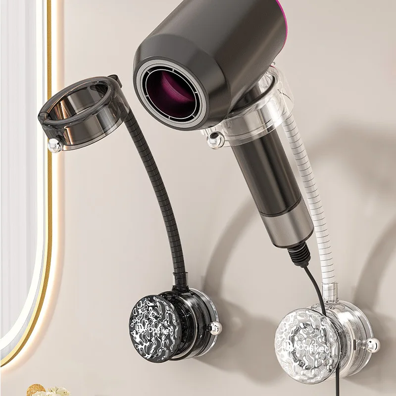 

Hair dryer, rack, no punching toilet, toilet, bathroom, hair dryer bracket, wall-mounted type