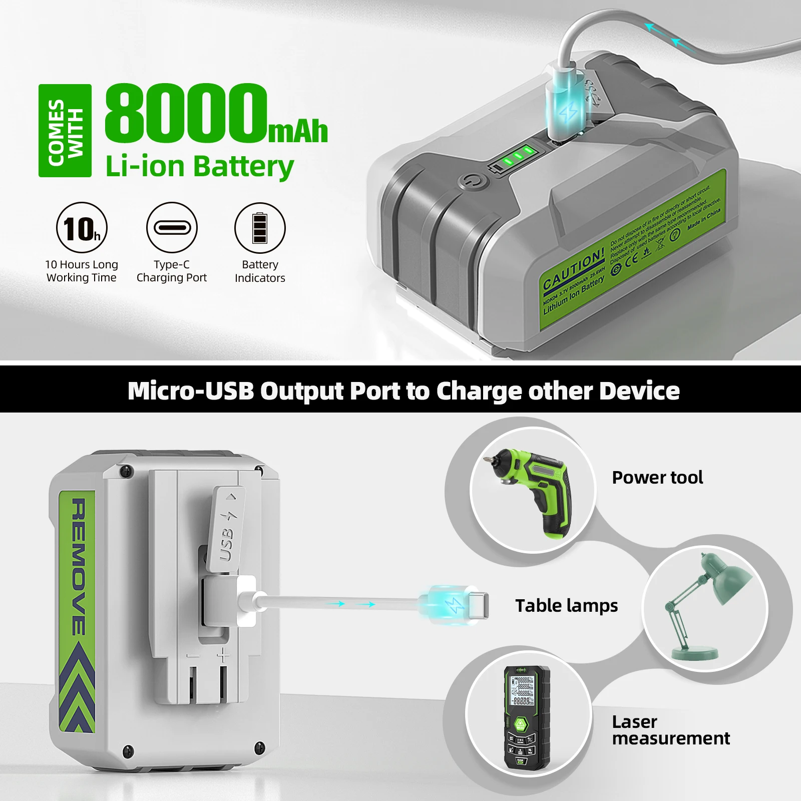 Huepar 12 Lines 3D Laser Level High Accuracy ±2mm/10m Self-leveling Green Beam 360°Cross Line Laser Tools With Li-ion Battery