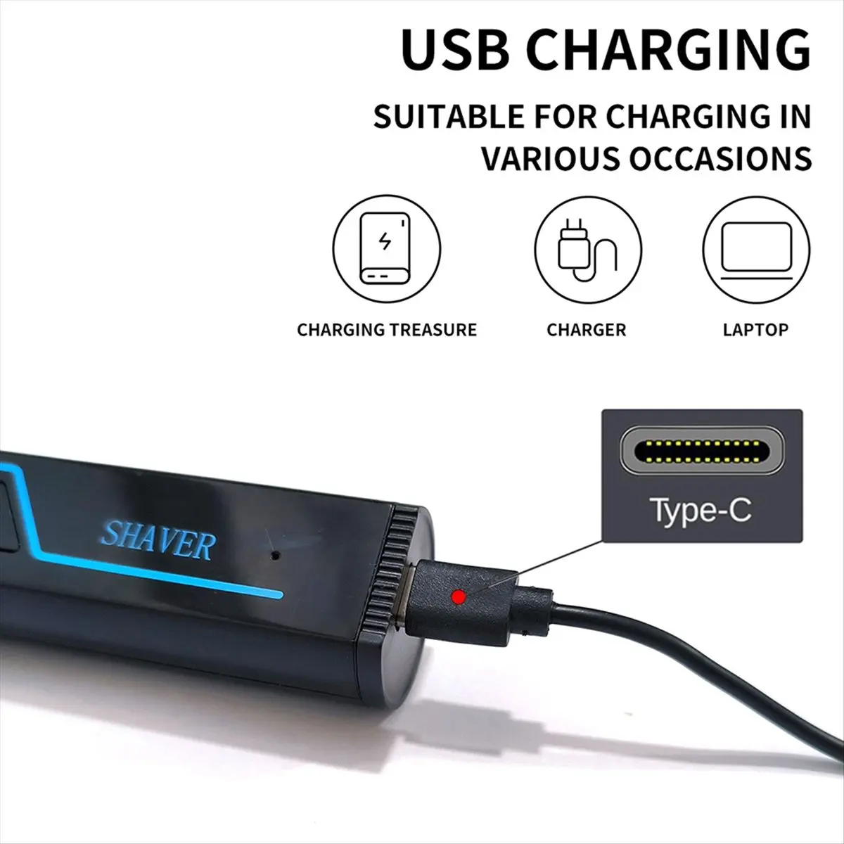 

Триммер для ушей и носа ABPO, перезаряжаемый мужской набор для ухода за собой с мощным мотором, профессиональное безболезненное удаление волос на лице